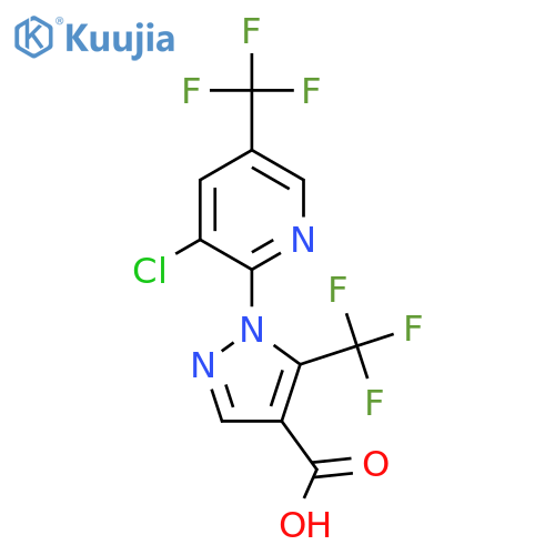 1-(3-chloro-5-(trifluoromethyl)pyridin-2-yl)-5-(trifluoromethyl)-1H-pyrazole-4-carboxylic acid structure