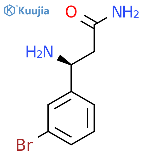 (3S)-3-amino-3-(3-bromophenyl)propanamide structure