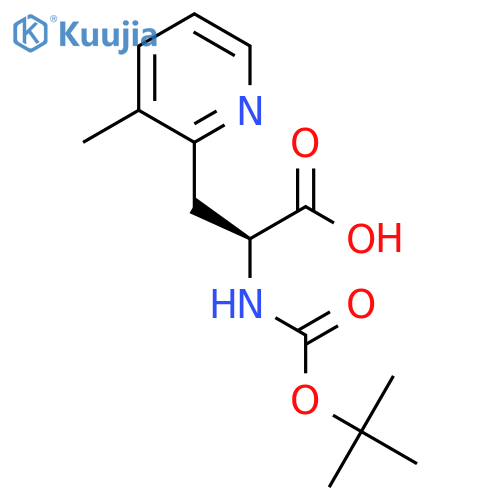 (2S)-2-{[(tert-butoxy)carbonyl]amino}-3-(3-methylpyridin-2-yl)propanoic acid structure