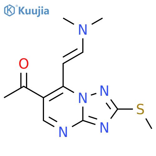 1-7-(E)-2-(Dimethylamino)vinyl-2-(methylthio)-1,2,4triazolo1,5-apyrimidin-6-ylethanone structure