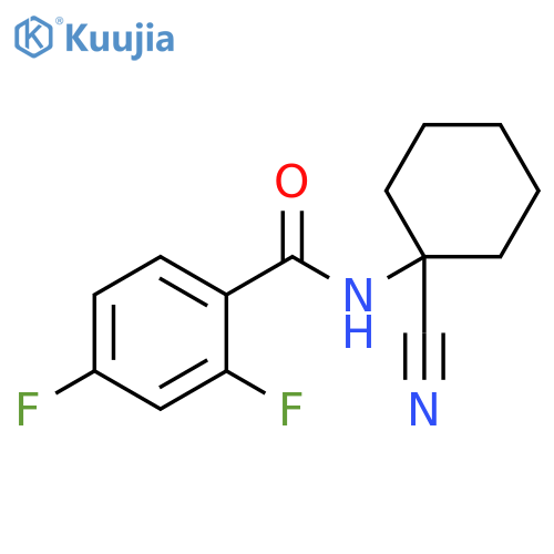 N-(1-Cyanocyclohexyl)-2,4-difluorobenzamide structure