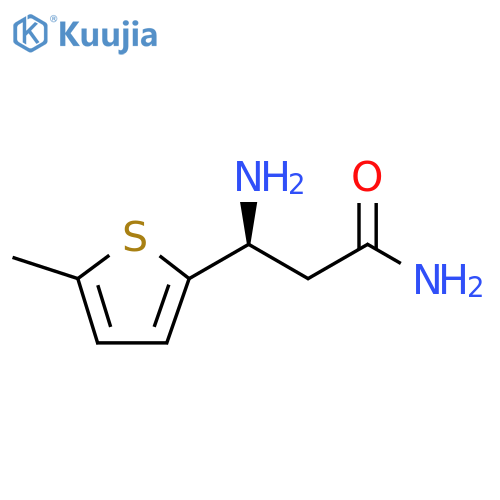 (3S)-3-amino-3-(5-methylthiophen-2-yl)propanamide structure