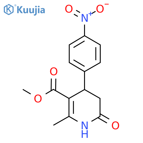 methyl 2-methyl-4-(4-nitrophenyl)-6-oxo-1,4,5,6-tetrahydropyridine-3-carboxylate structure