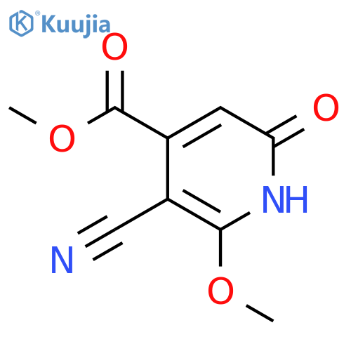 Methyl 5-cyano-6-methoxy-2-oxo-1,2-dihydropyridine-4-carboxylate structure