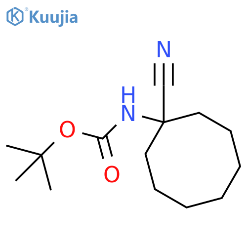 tert-butyl N-(1-cyanocyclooctyl)carbamate structure