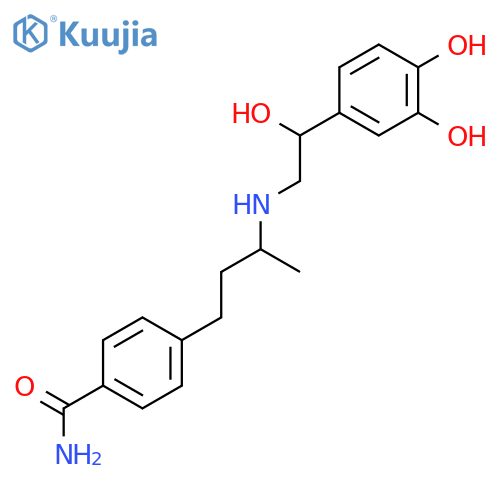 Benzamide,4-[3-[[2-(3,4-dihydroxyphenyl)-2-hydroxyethyl]amino]butyl]- structure