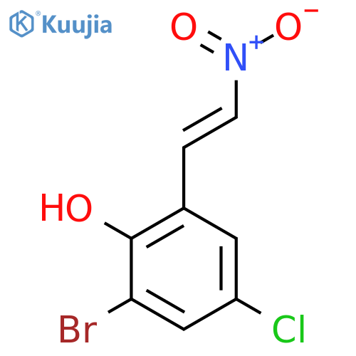 2-bromo-4-chloro-6-(2-nitroethenyl)phenol structure