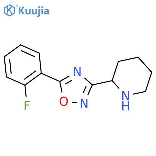 5-(2-Fluorophenyl)-3-(piperidin-2-yl)-1,2,4-oxadiazole structure