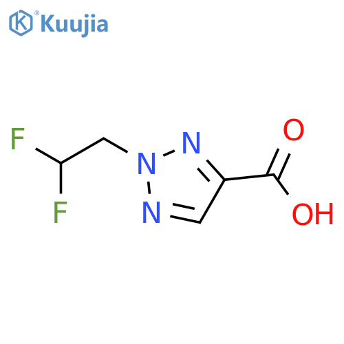 2-(2,2-difluoroethyl)-2H-1,2,3-triazole-4-carboxylic acid structure
