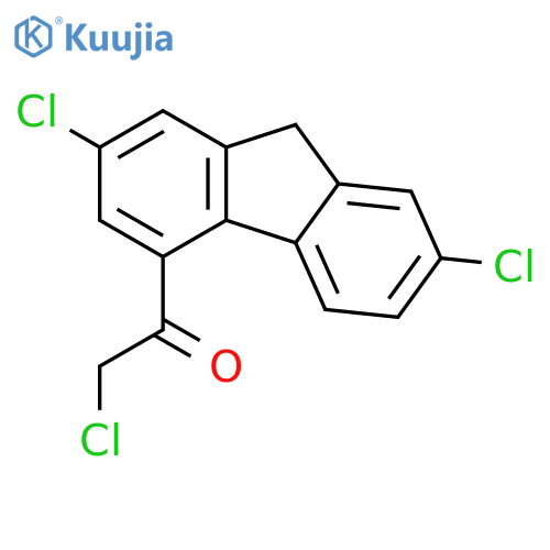 2-Chloro-1-(2,7-dichloro-9H-fluoren-4-yl)ethanone structure
