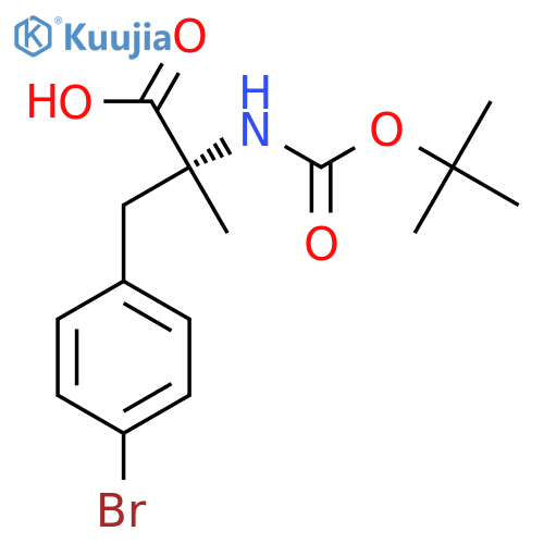 4-Bromo-N-Boc-α-methyl-D-phenylalanine structure