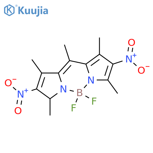 1,3,5,7,8-pentamethyl-2,6-dinitro-4,4-difluoro-4-bora-3a,4a-diaza-s-indacene, 97% structure