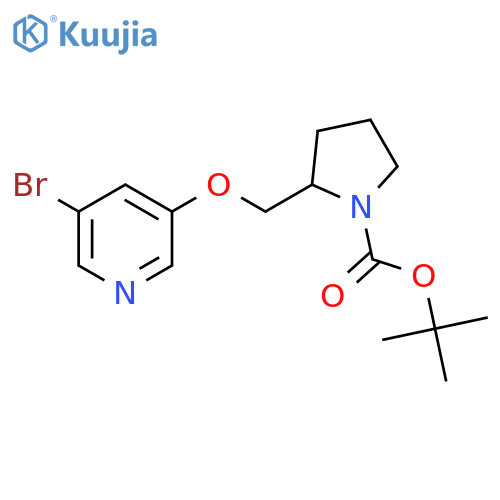 1-Boc-2-((5-bromopyridin-3-yloxy)methyl)pyrrolidine structure