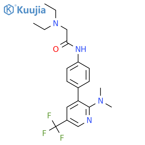 2-(Diethylamino)-N-[4-[2-(dimethylamino)-5-(trifluoromethyl)pyridin-3-yl]phenyl]acetamide structure