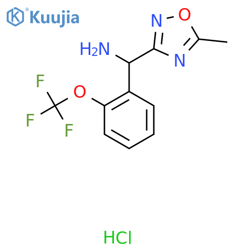 (5-methyl-1,2,4-oxadiazol-3-yl)2-(trifluoromethoxy)phenylmethanamine hydrochloride structure