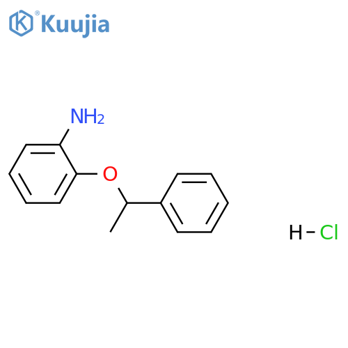 2-(1-phenylethoxy)aniline hydrochloride structure