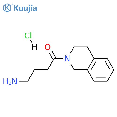 4-amino-1-(1,2,3,4-tetrahydroisoquinolin-2-yl)butan-1-one hydrochloride structure