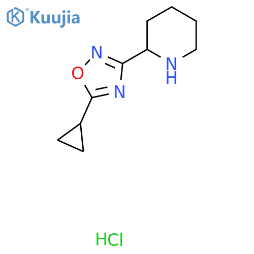 2-(5-Cyclopropyl-1,2,4-oxadiazol-3-yl)piperidine hydrochloride structure