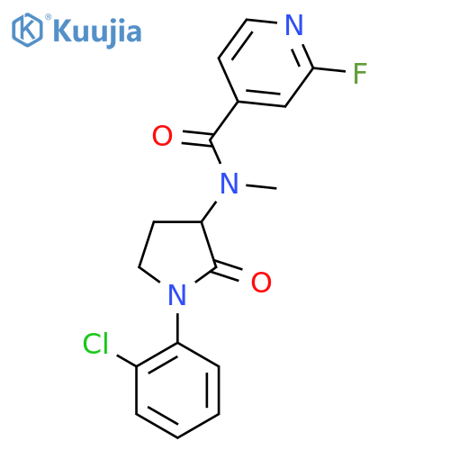 N-[1-(2-chlorophenyl)-2-oxopyrrolidin-3-yl]-2-fluoro-N-methylpyridine-4-carboxamide structure