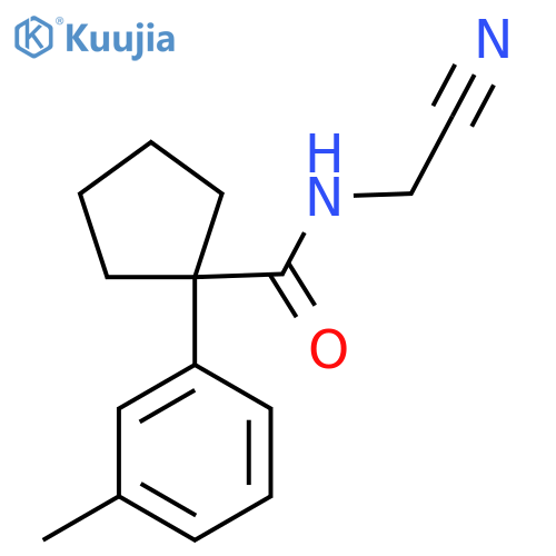 N-(cyanomethyl)-1-(3-methylphenyl)cyclopentane-1-carboxamide structure