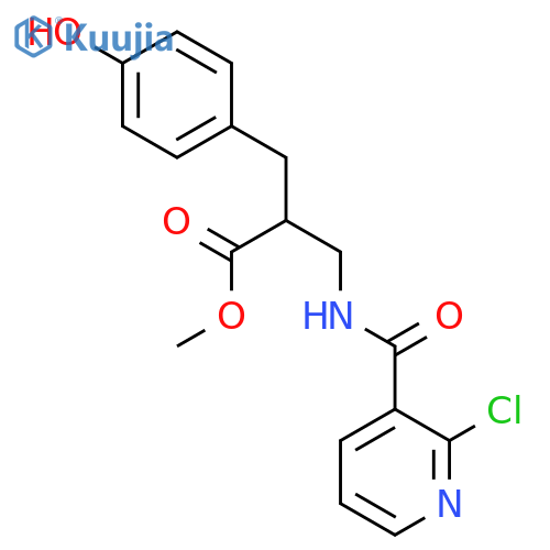 Methyl 3-[(2-chloropyridin-3-yl)formamido]-2-[(4-hydroxyphenyl)methyl]propanoate structure