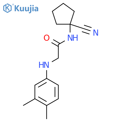 N-(1-cyanocyclopentyl)-2-(3,4-dimethylphenyl)aminoacetamide structure
