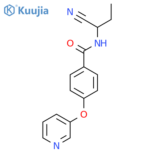 N-(1-cyanopropyl)-4-(pyridin-3-yloxy)benzamide structure