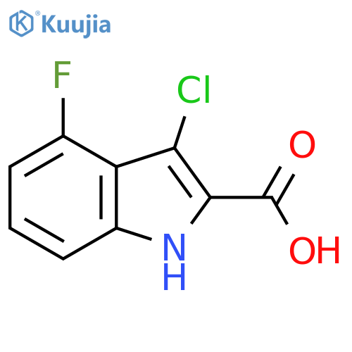 3-Chloro-4-fluoro-1H-indole-2-carboxylic acid structure