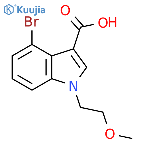 4-Bromo-1-(2-methoxy-ethyl)-1H-indole-3-carboxylic acid structure
