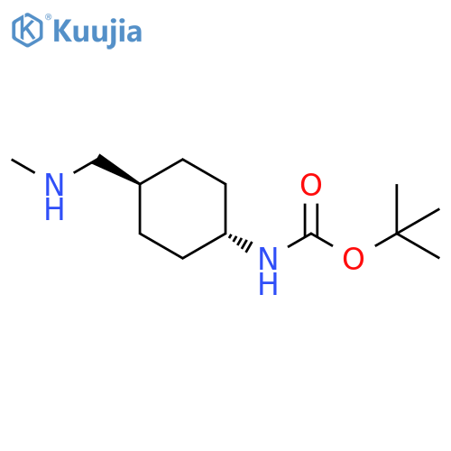 tert-butyl (1r,4r)-4-((methylamino)methyl)cyclohexylcarbamate structure