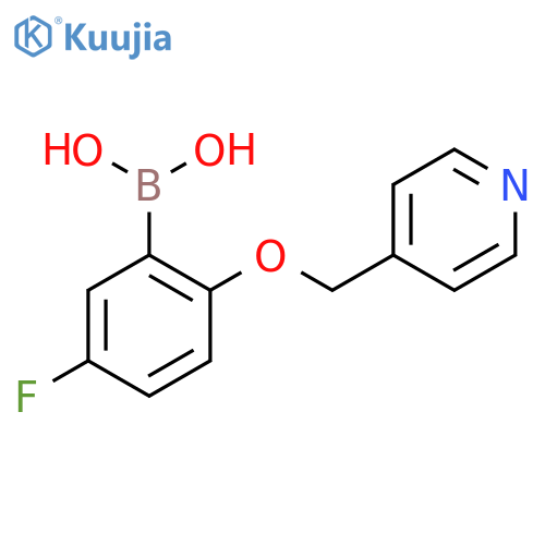 5-fluoro-2-(pyridin-4-ylmethoxy)phenylboronic acid structure