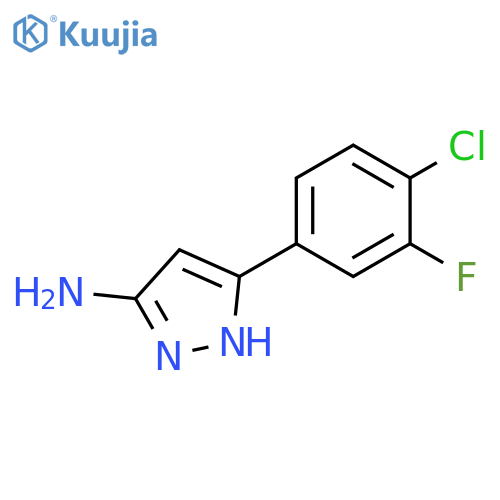 3-(4-chloro-3-fluorophenyl)-1H-pyrazol-5-amine structure