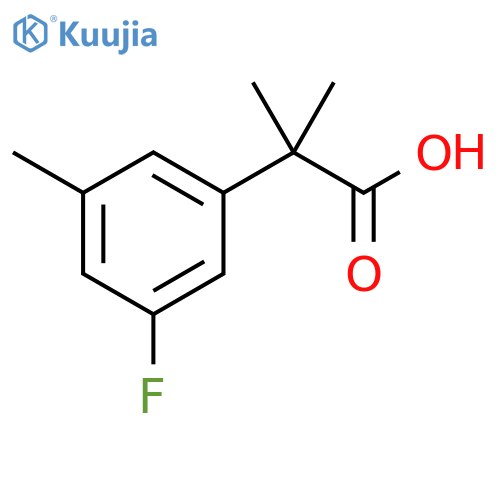 2-(3-fluoro-5-methylphenyl)-2-methylpropanoic acid structure