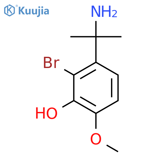 3-(2-aminopropan-2-yl)-2-bromo-6-methoxyphenol structure
