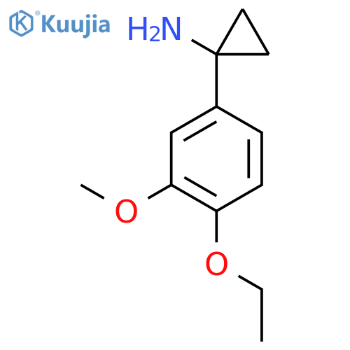 1-(4-ethoxy-3-methoxyphenyl)cyclopropan-1-amine structure