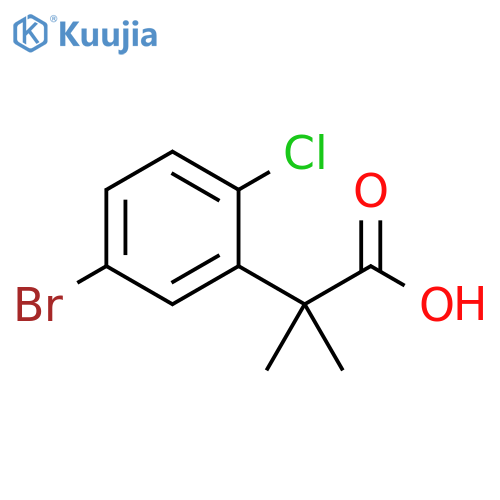 2-(5-bromo-2-chlorophenyl)-2-methylpropanoic acid structure