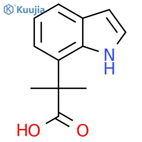2-(1H-indol-7-yl)-2-methylpropanoic acid structure