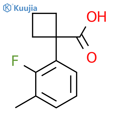 1-(2-fluoro-3-methylphenyl)cyclobutane-1-carboxylic acid structure