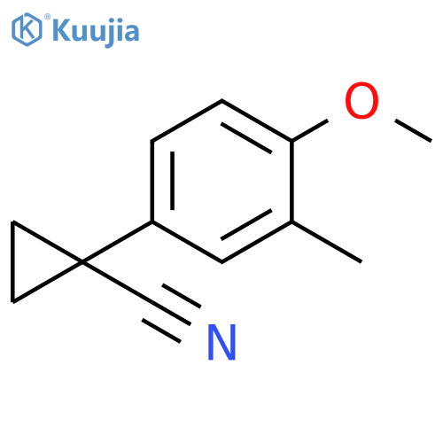1-(4-methoxy-3-methylphenyl)cyclopropane-1-carbonitrile structure