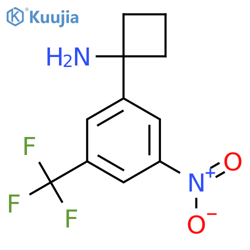 1-3-nitro-5-(trifluoromethyl)phenylcyclobutan-1-amine structure