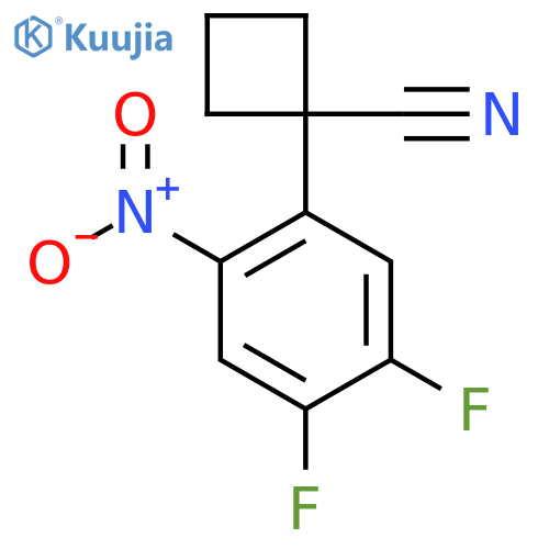 1-(4,5-difluoro-2-nitrophenyl)cyclobutane-1-carbonitrile structure