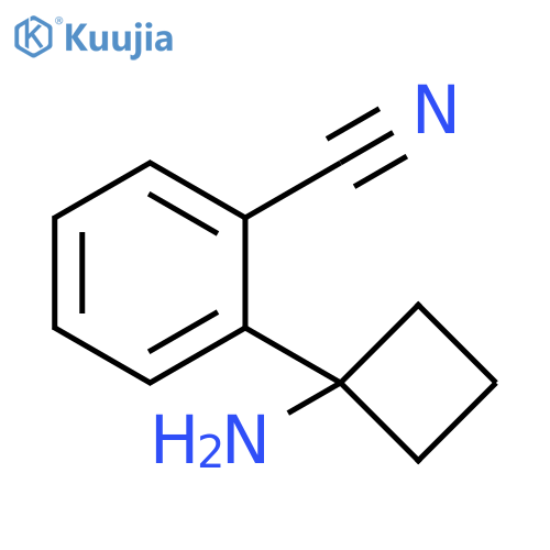 2-(1-aminocyclobutyl)benzonitrile structure