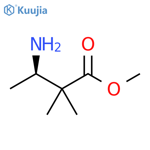 Butanoic acid, 3-amino-2,2-dimethyl-, methyl ester, (3R)- structure