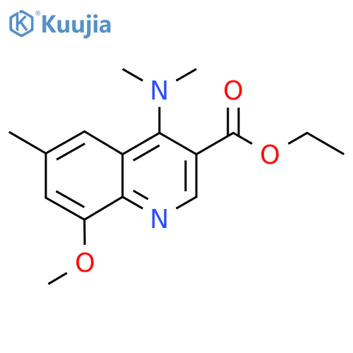 Ethyl 4-(dimethylamino)-8-methoxy-6-methylquinoline-3-carboxylate structure