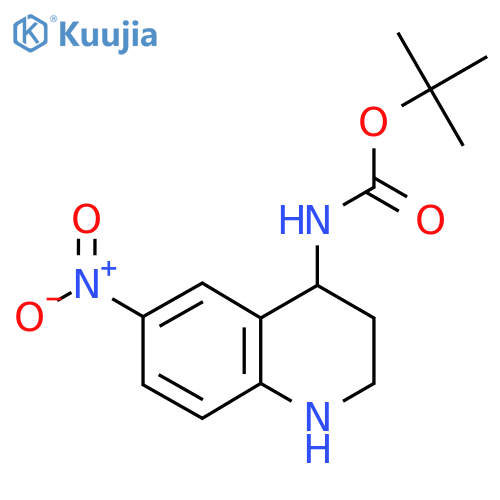 tert-butyl N-(6-nitro-1,2,3,4-tetrahydroquinolin-4-yl)carbamate structure