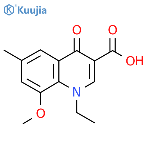 1-Ethyl-8-methoxy-6-methyl-4-oxo-1,4-dihydroquinoline-3-carboxylic acid structure