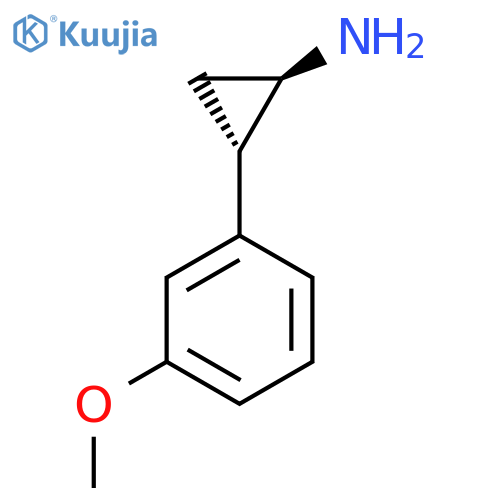 trans-2-(3-methoxyphenyl)cyclopropan-1-amine structure