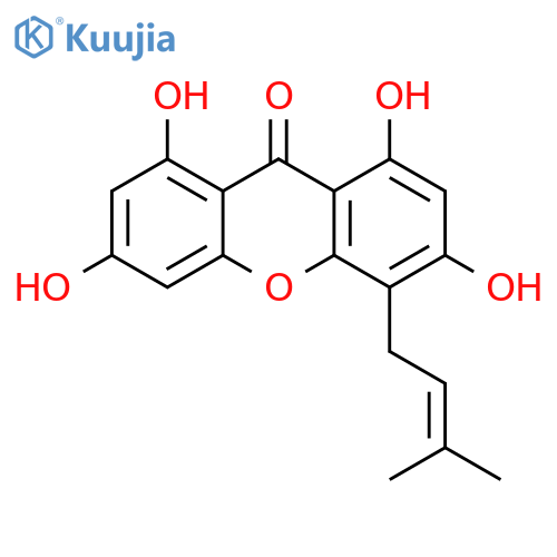 1,3,6,8-tetrahydroxy-4-(3-methyl-2-buten-1-yl)-9H-Xanthen-9-one structure