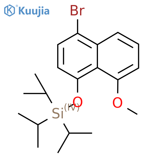 (4-bromo-8-methoxy-1-naphthyl)oxy-triisopropyl-silane structure