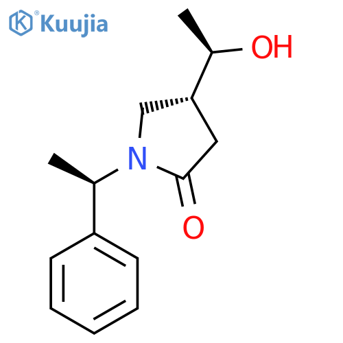 (4R)-4-[(1R)-1-hydroxyethyl]-1-[(1R)-1-phenylethyl]pyrrolidin-2-one structure